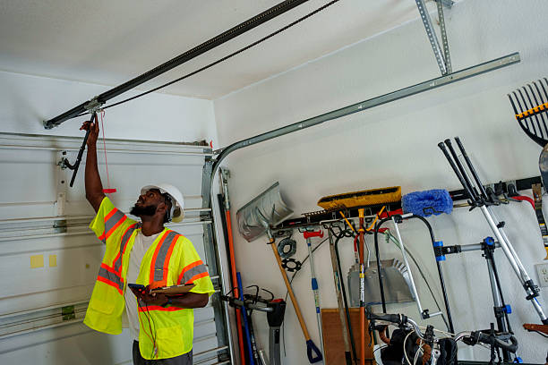 Professional Garage Door Panel Replacement technician working in Champaign County County, OH